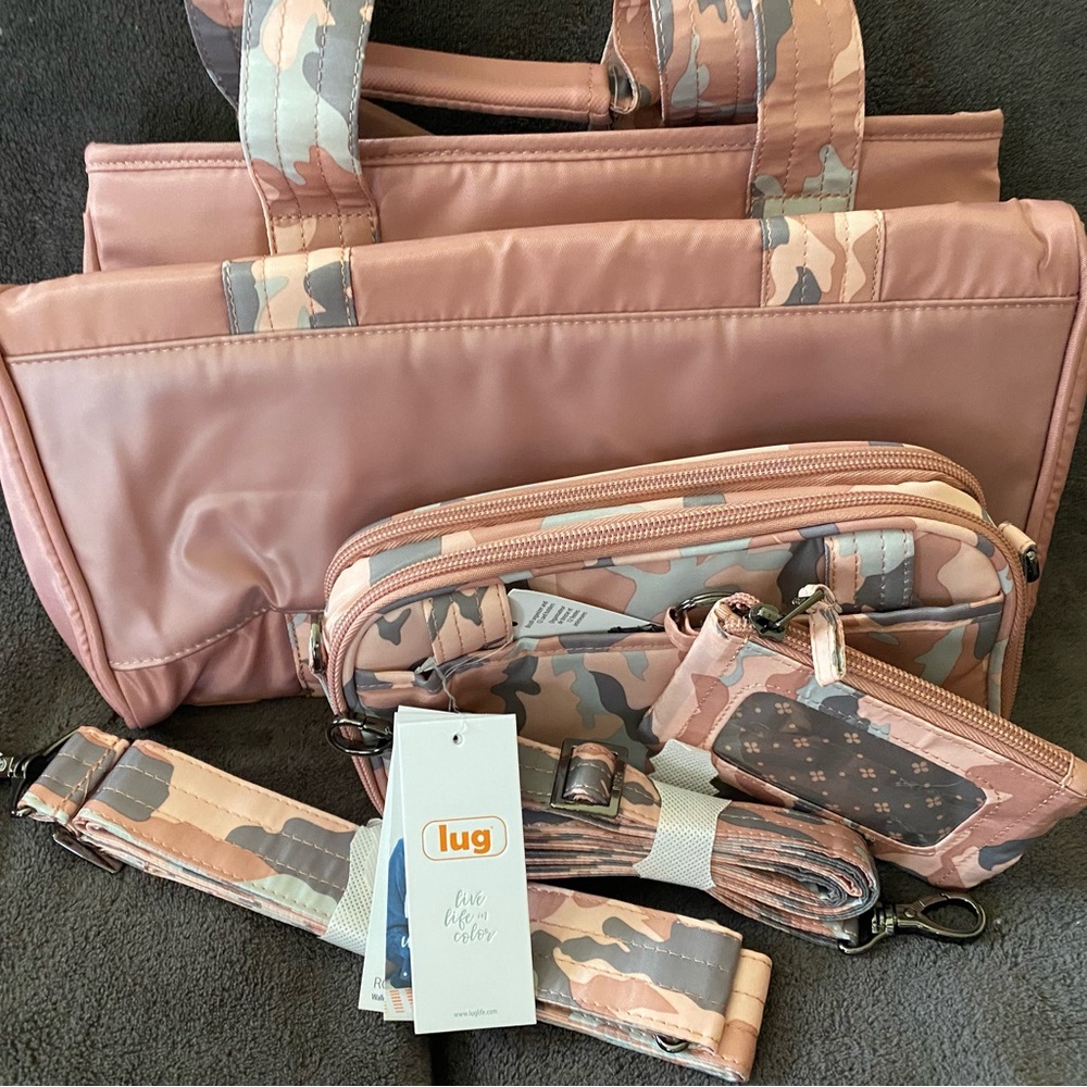 LUG Camo Rose - Mini Rover, Roundabout 2, Metro, 1.5” strap Bundle